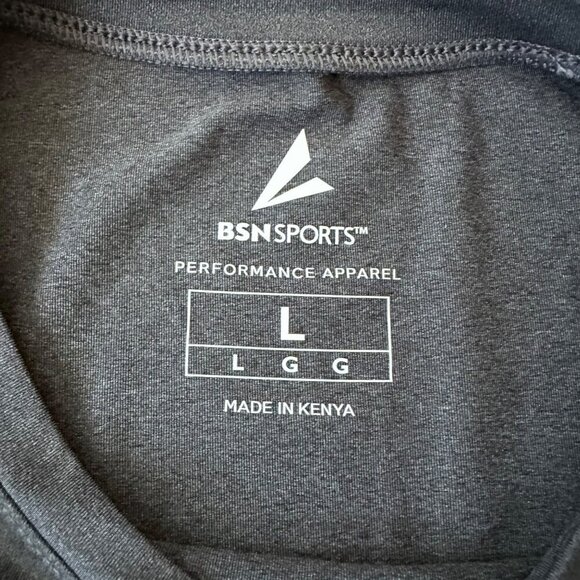 BSN Sports Mens Sleeveless Performance Apparel Tank Top Large Gray Spandex - Picture 4 of 8